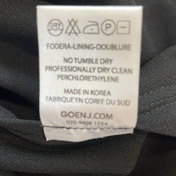 GOEN J. Black Trouser Pantss Size 4 Small Layer Look With High Leg Side Slit EUC - Picture 10 of 10